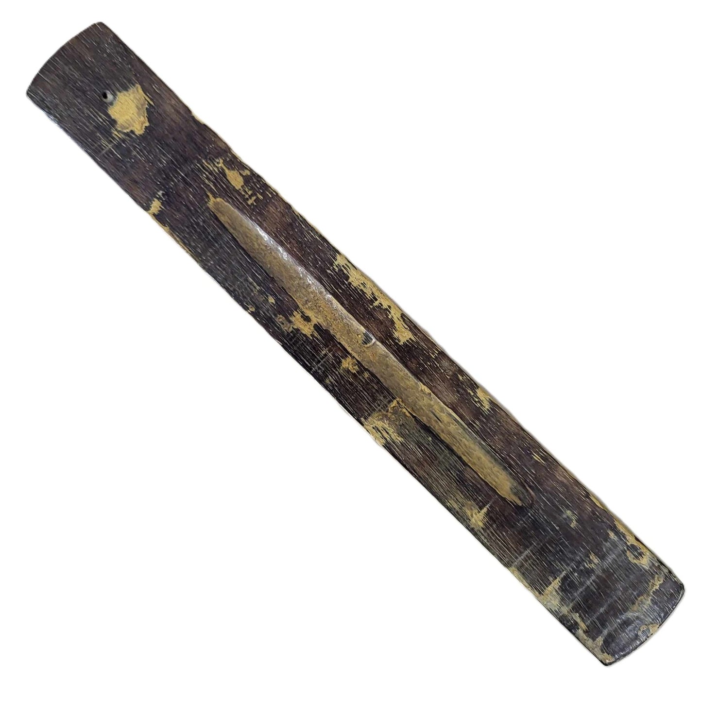 Wild Berry Wooden Boat-inlay Incense Burner for Long Sticks 10"