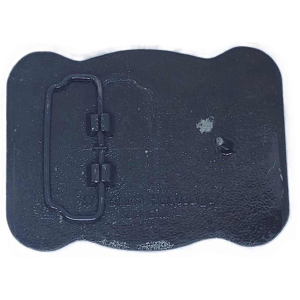 back of Western Heritage Souvenir belt buckle
