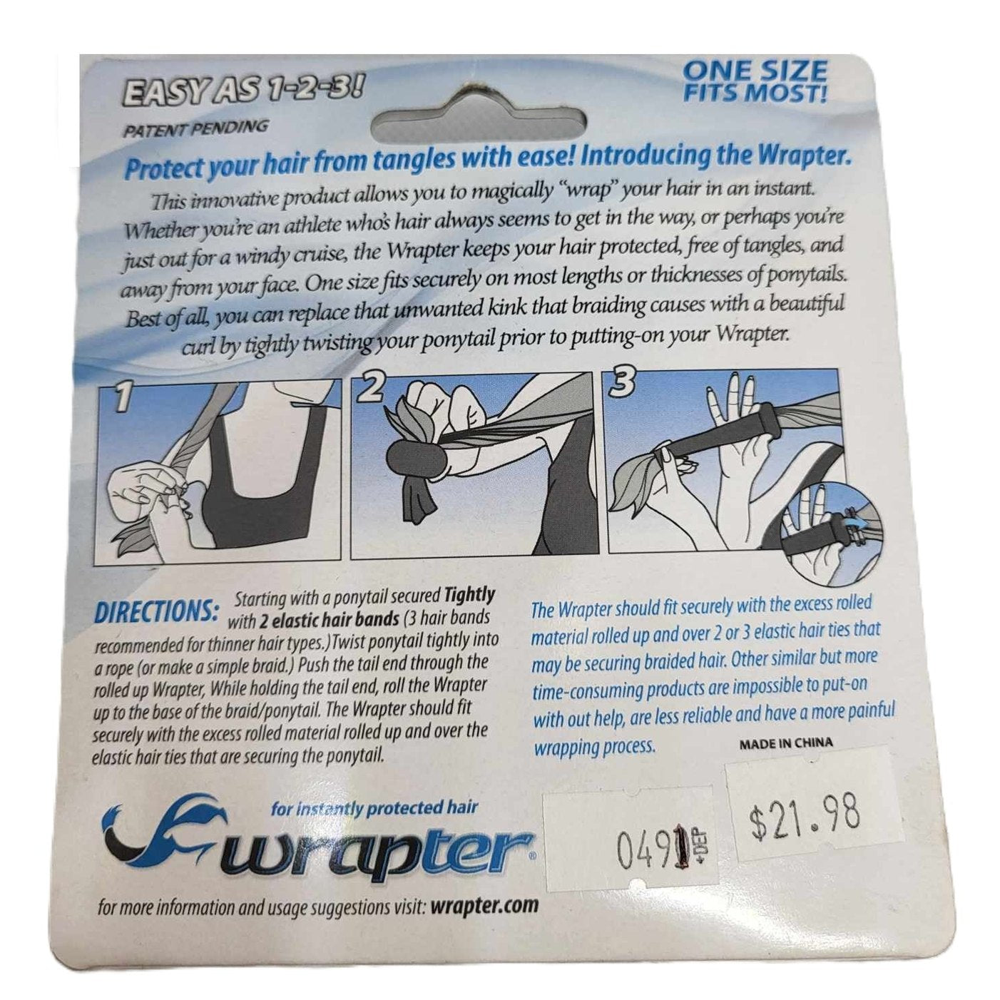Wrapter Hair Wrap how to card