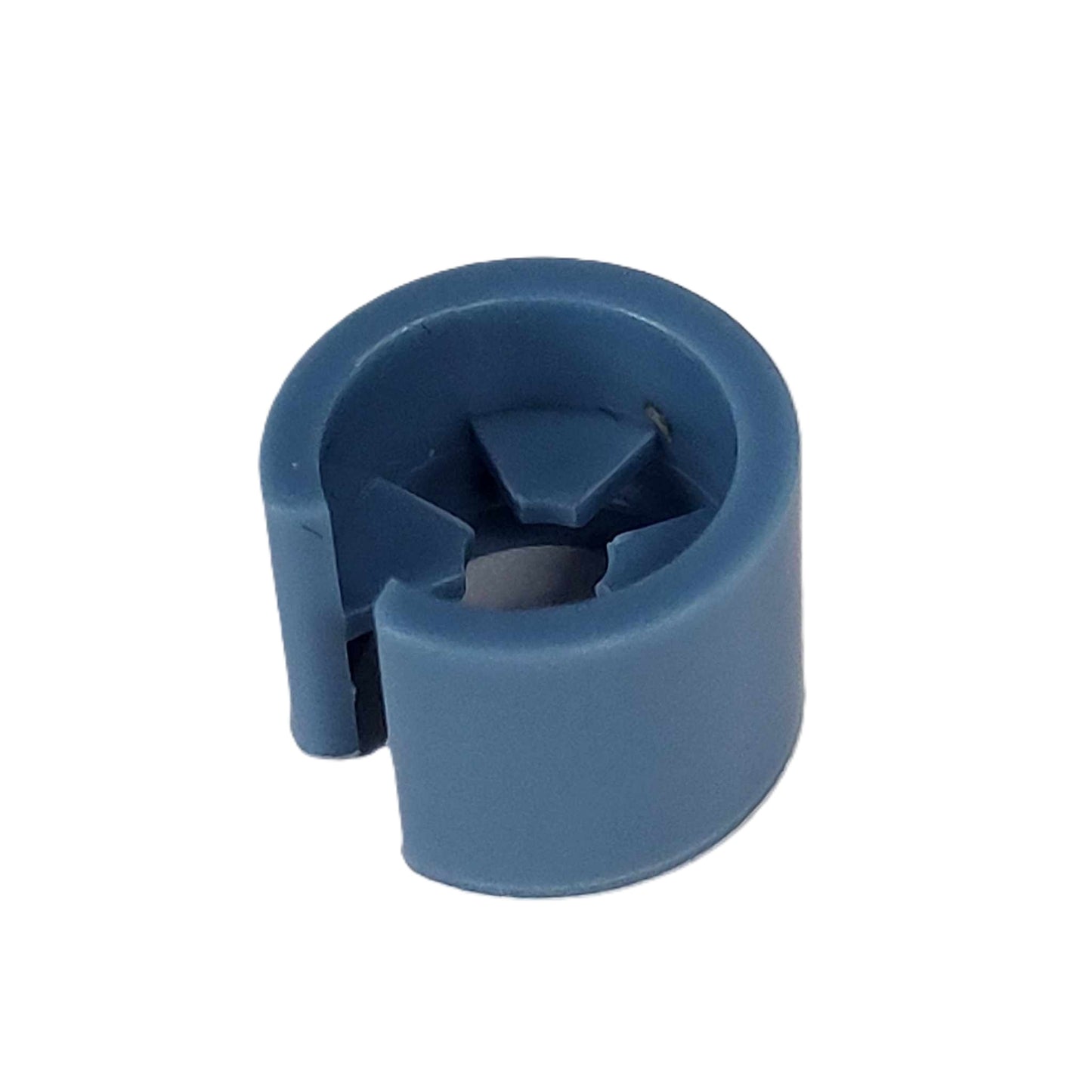 closeup of blue hanger size marker