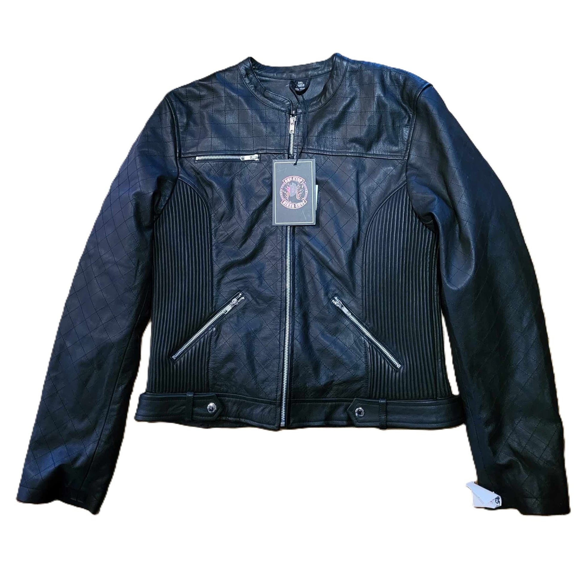 OSBS Ladies Leather Motorcycle Jacket