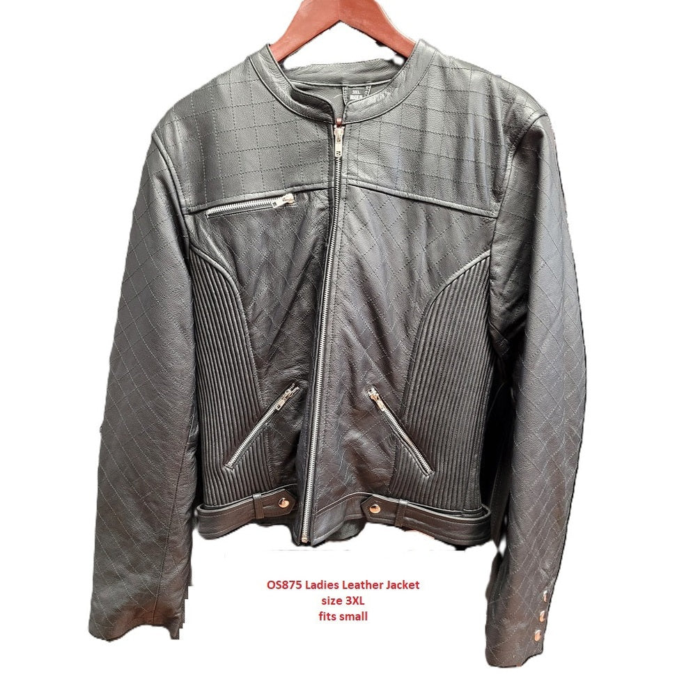 OSBS Ladies Leather Motorcycle Jacket