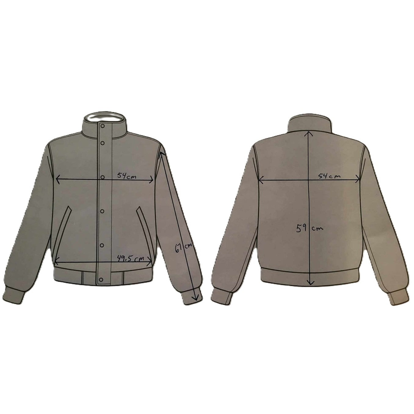 OSBS Ladies Leather Motorcycle Jacket size chart