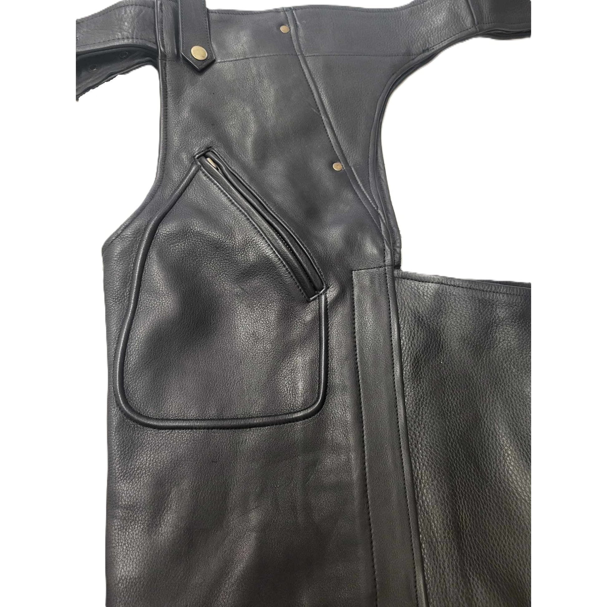 Unisex Pig Skin Motorcycle Biker Chaps