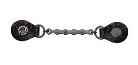 matte black chain ladies vest extender