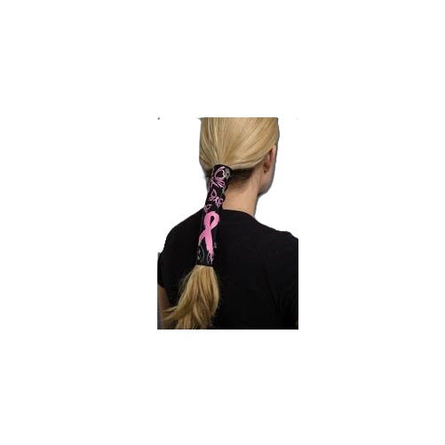 Hair Glove 8" Neoprene Hair Glove Wrap -Pink Ribbon Butterfly w/Gems