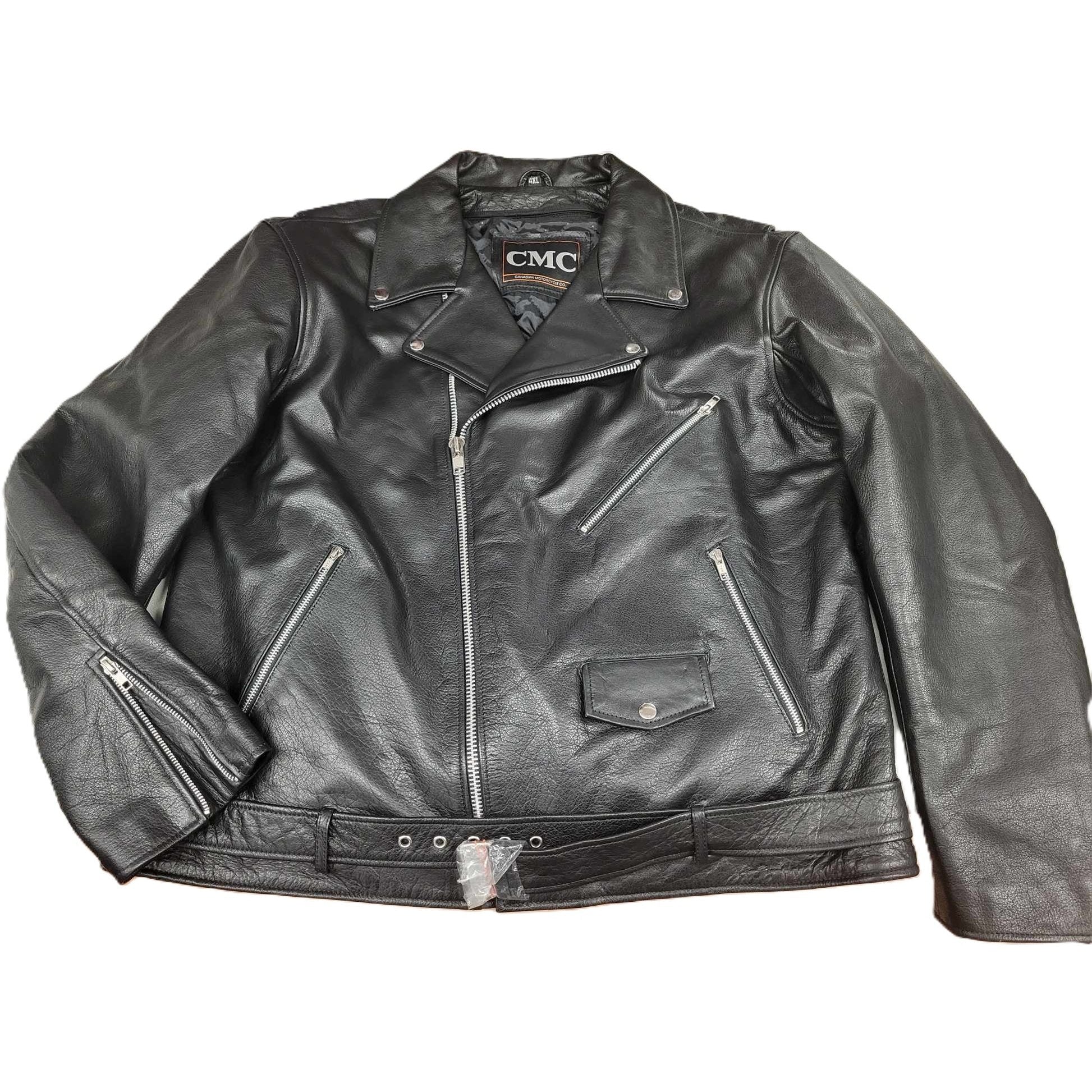 CMC Men's Motorcycle Leather Jacket-Classic