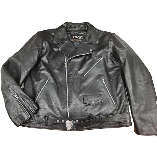 CMC Men's Motorcycle Leather Jacket-Classic