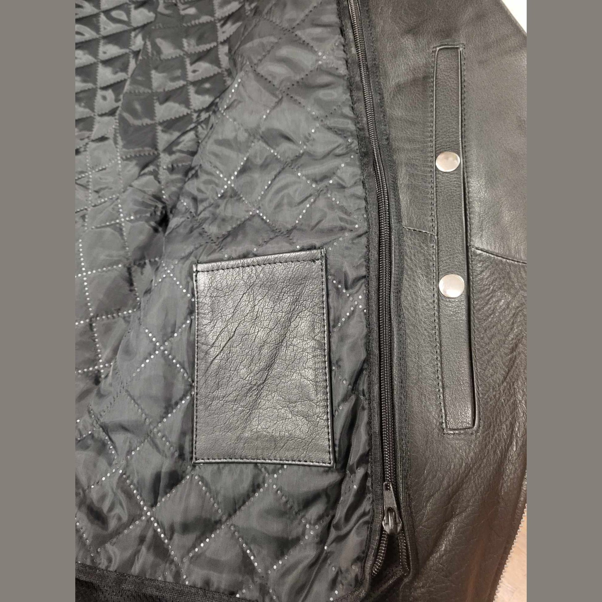 CMC Men's Motorcycle Leather Jacket-Classic