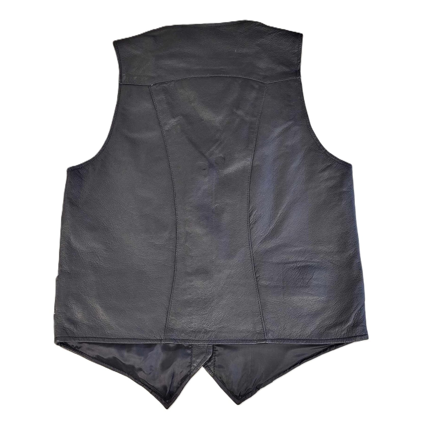 Biker's Club Ladies Plain Motorcycle Vest back view