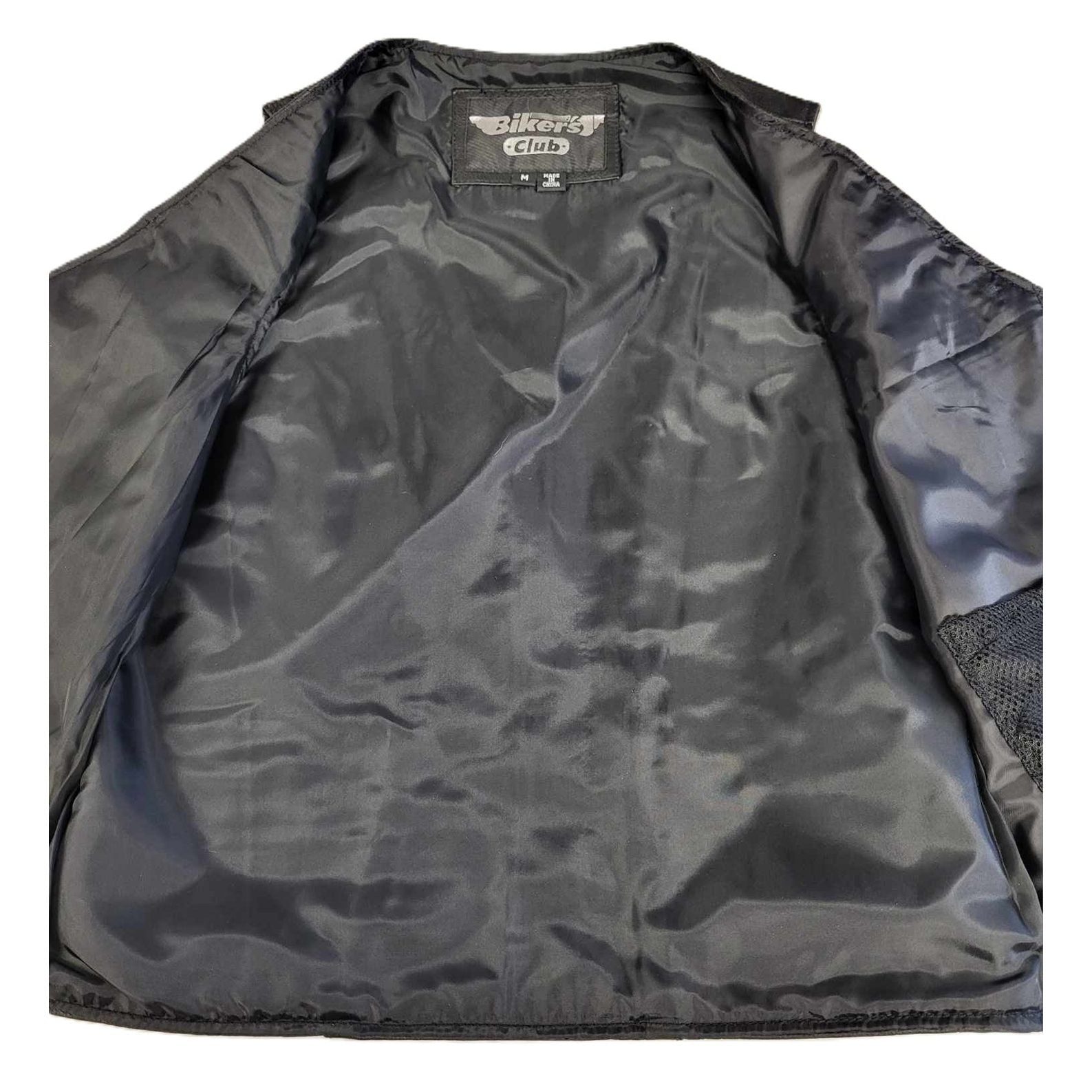 Biker's Club Ladies Plain Motorcycle Vest inside view