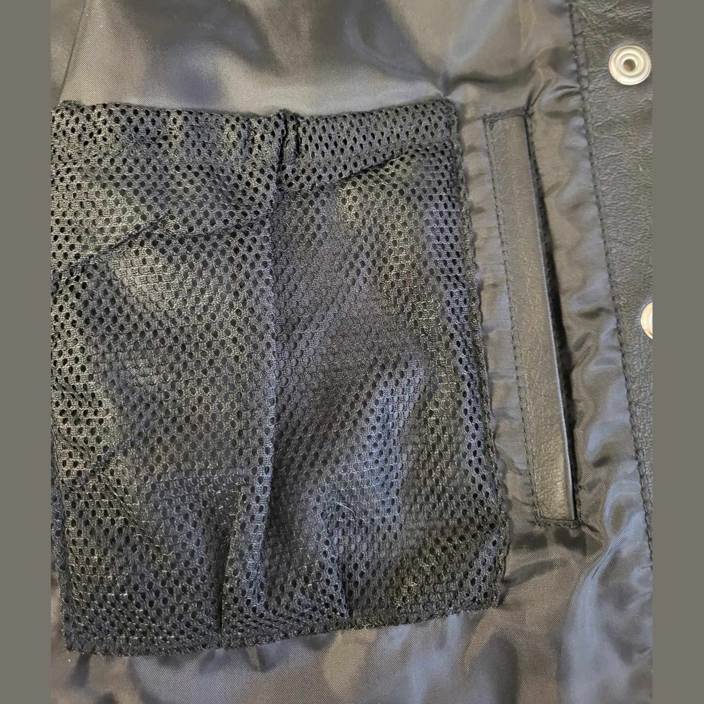 Biker's Club Ladies Plain Motorcycle Vest inside pocket