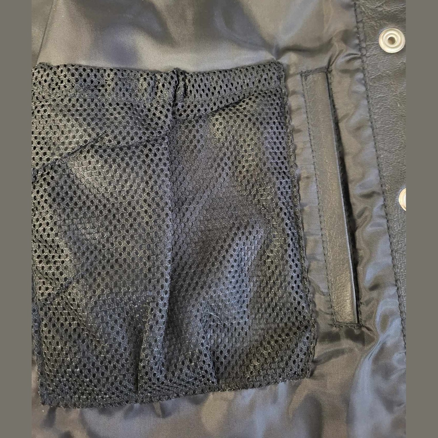 Biker's Club Ladies Plain Motorcycle Vest inside pocket