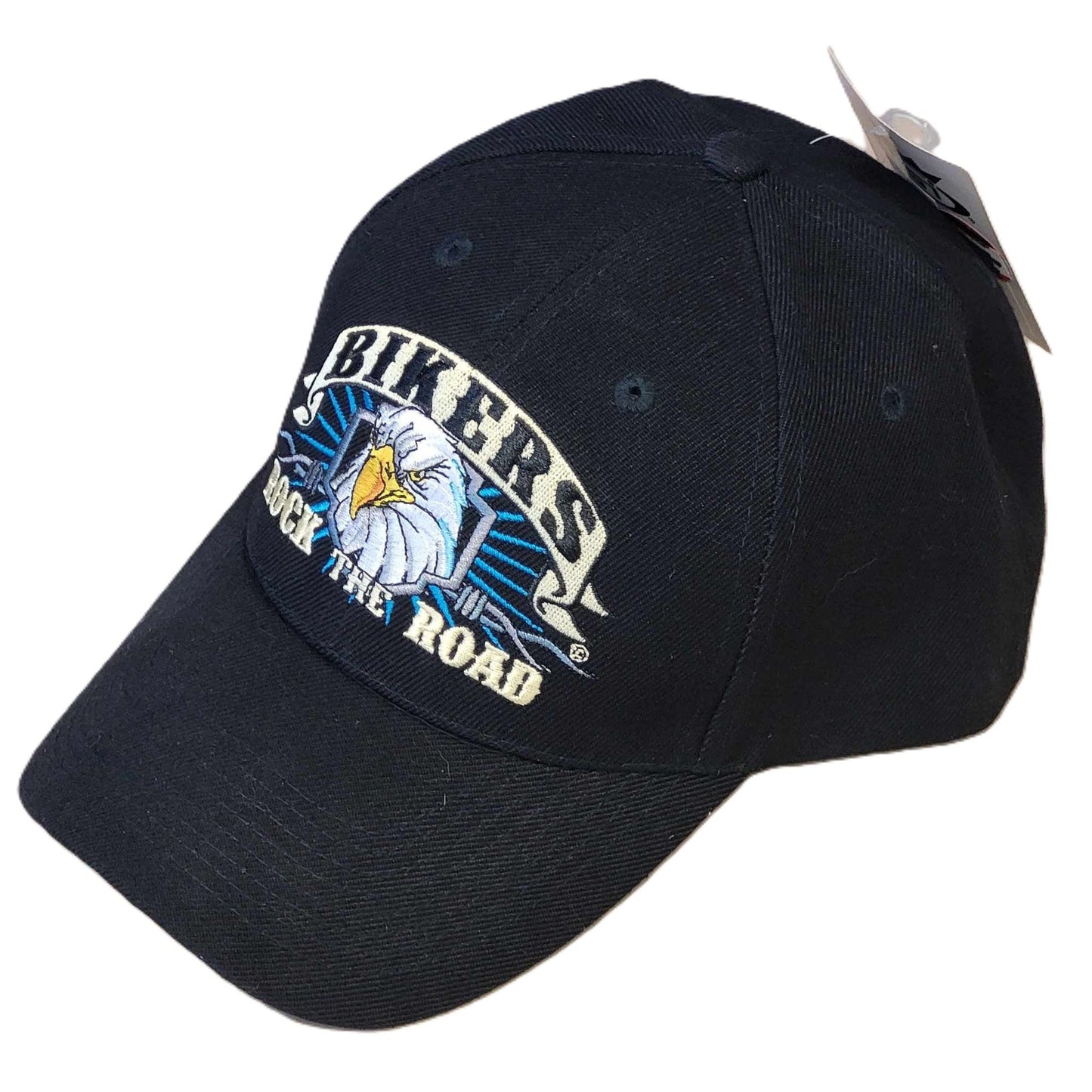 bikers rock the road hat side view