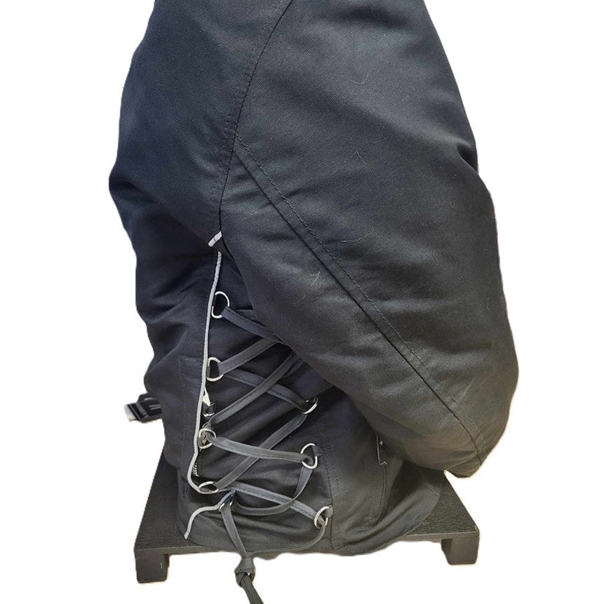 Ladies Black Textile Armored Cordura Motorcycle Jacket side view