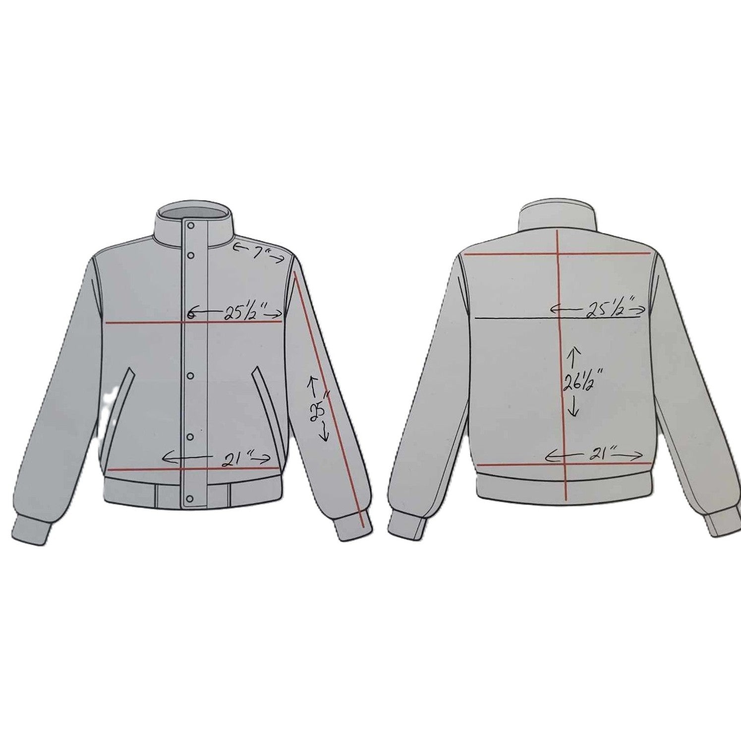 CMC hoodie size chart