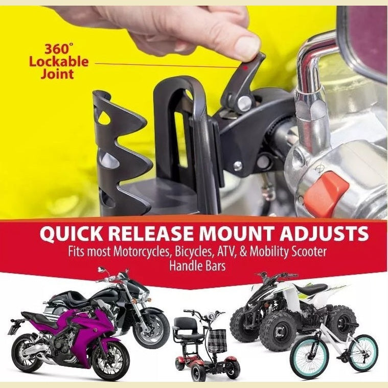 Iron Horse by Maxam Quick Release Drink Holder Mount