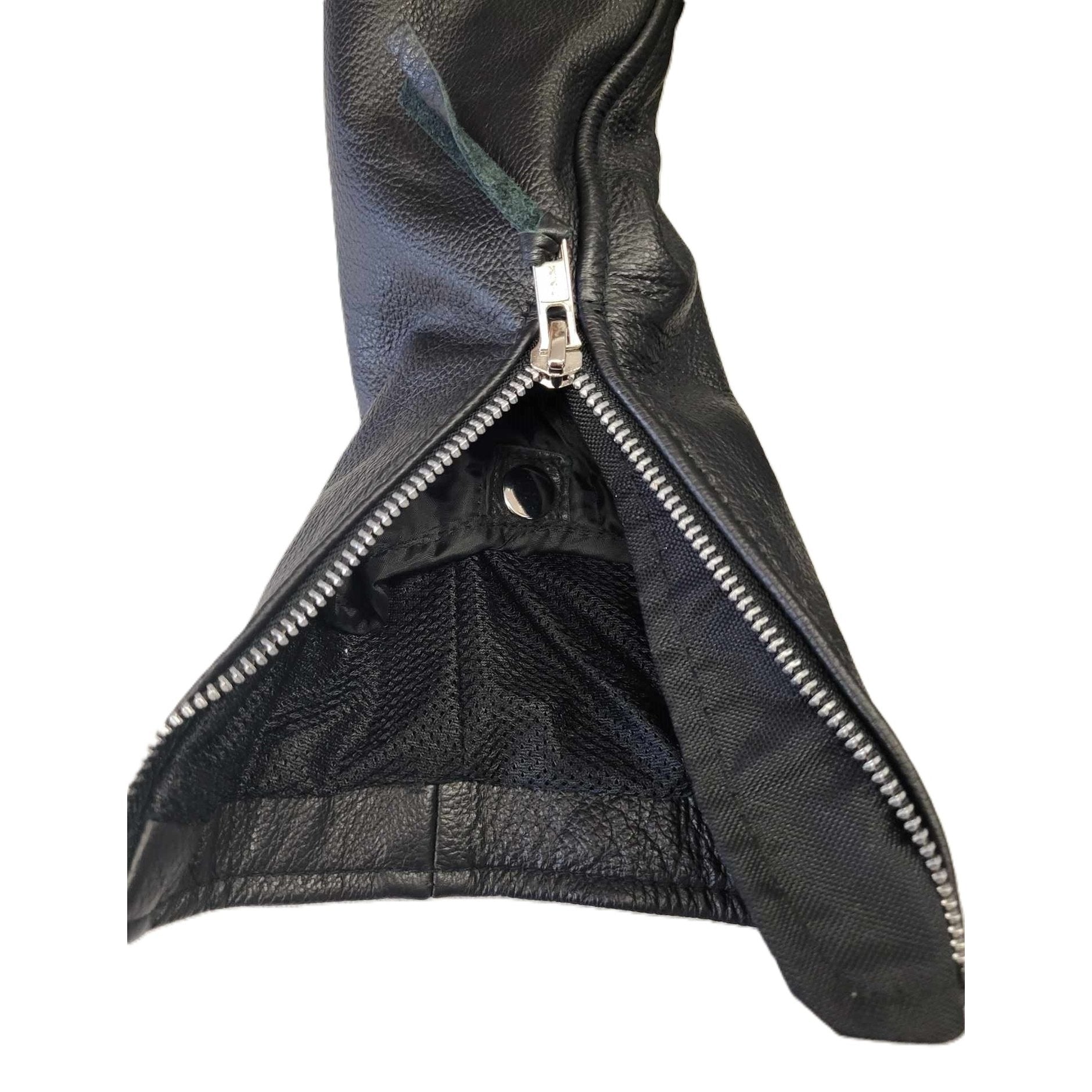 FMC ladies Rock Star Classic Leather Jacket-zippered sleeve