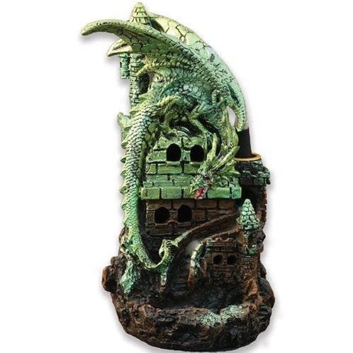 Wild Berry Green Dragon Backflow Cone Incense Burner LED lights