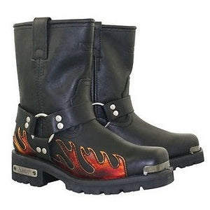 Flame Biker Boots