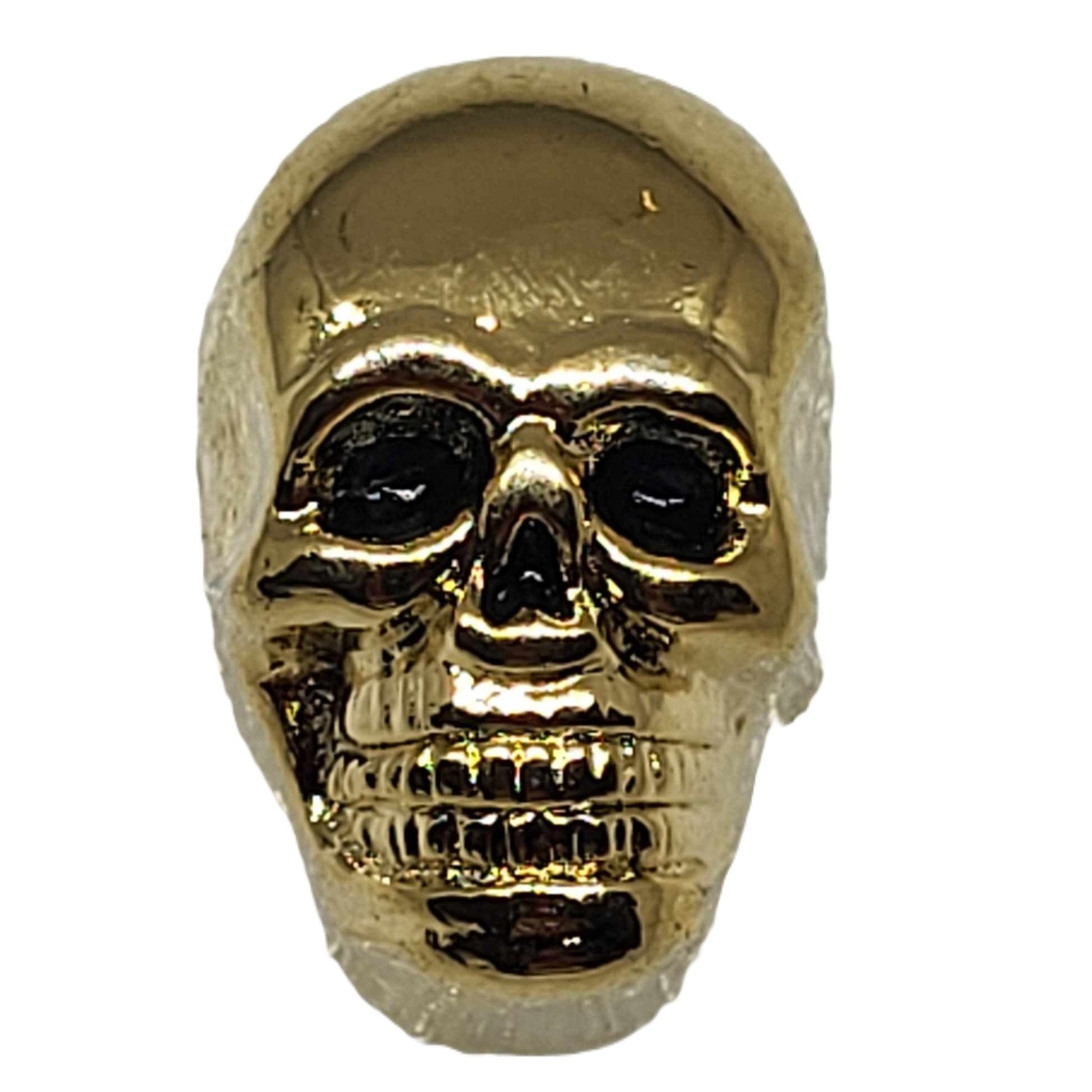 License Plate Fasteners - Gold Skulls
