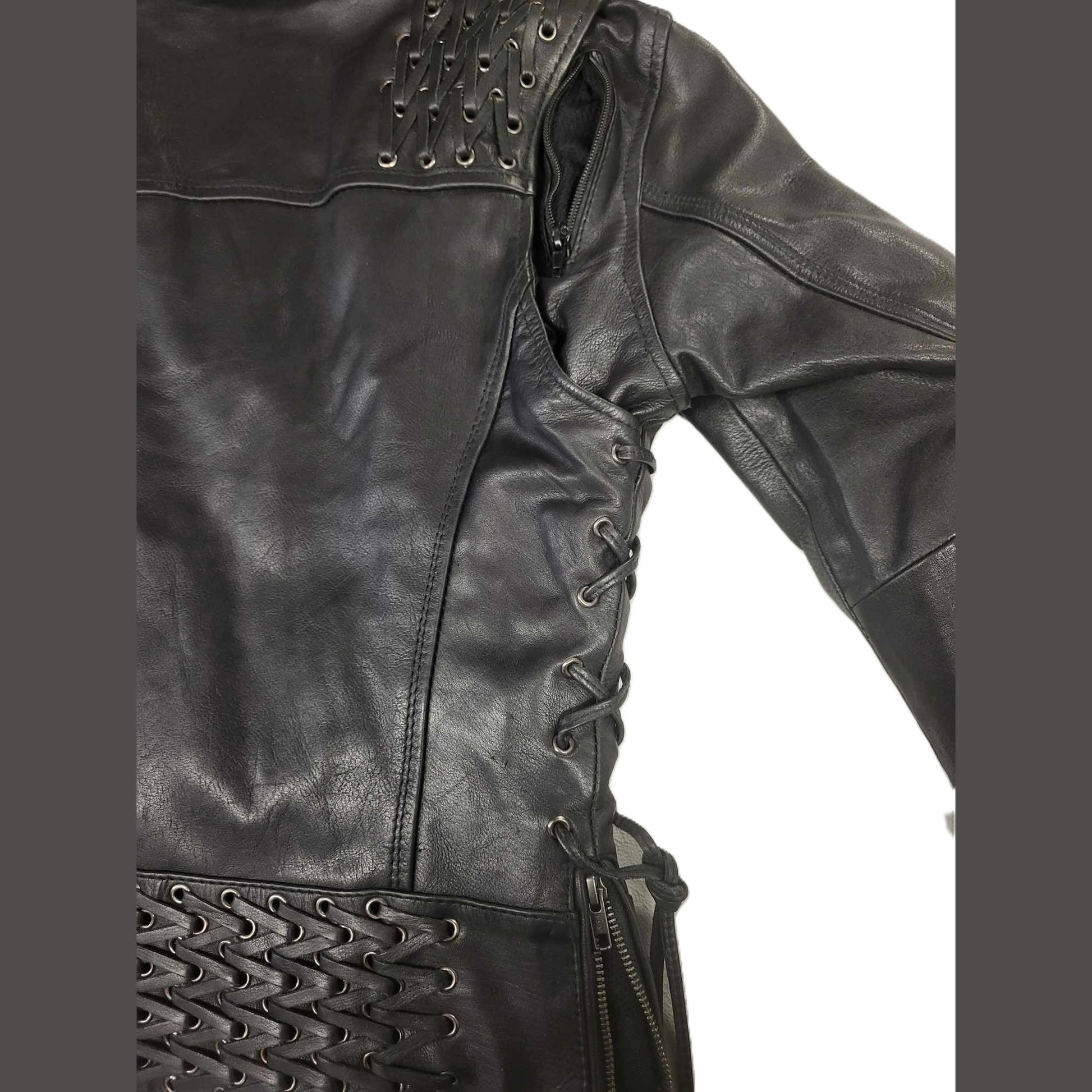 Milwaukee Motorcycle Clothing Co Ladies Leather Biker Jacket XS
details