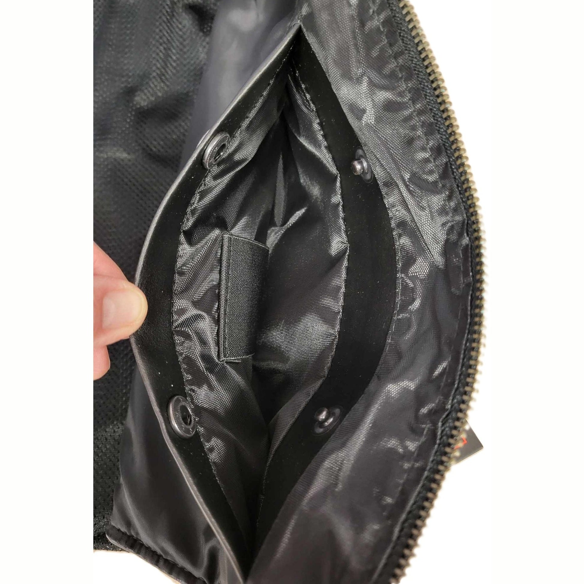 Milwaukee Ladies Leather Braided & Zipper V-neck Motorcycle Biker Vest-inside pocket