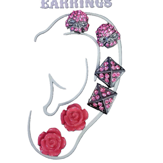 Hair Glove Stud Earring Sets