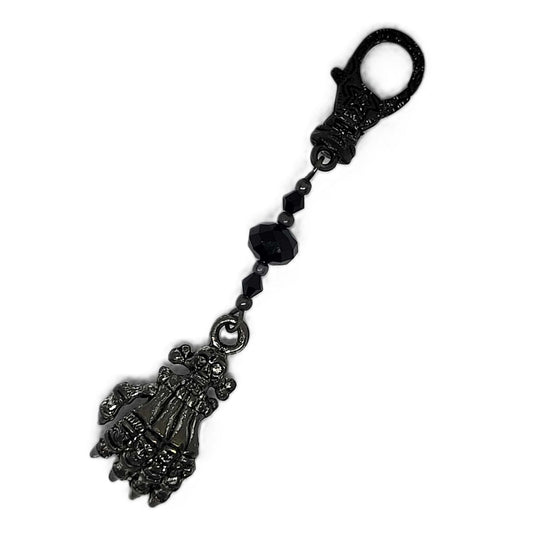 Hyde Creek Finery Skeleton Hand w/Crystals Pendant/Zipper Pull