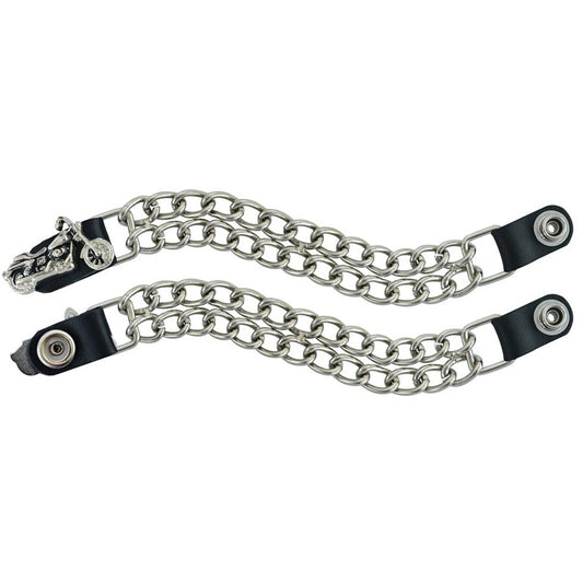 Motorcycle vest extenders