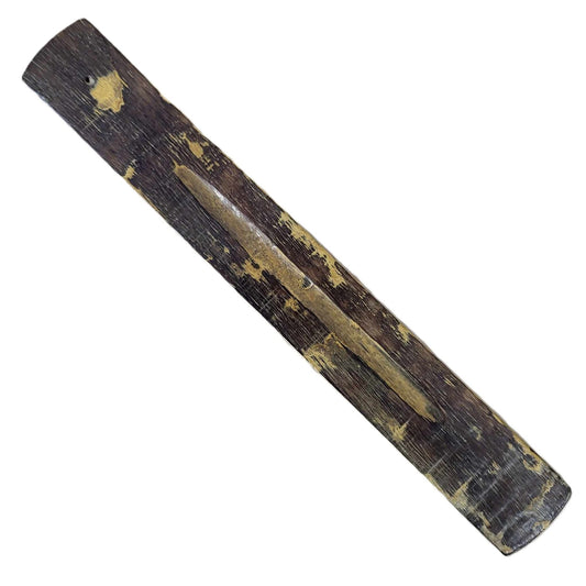 Wild Berry Wooden Boat-inlay Incense Burner for Long Sticks 10"
