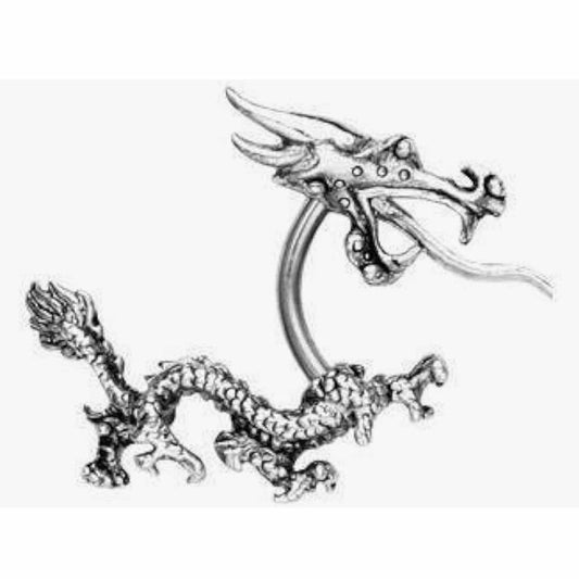 dancing dragon brow or belly button bar jewelry