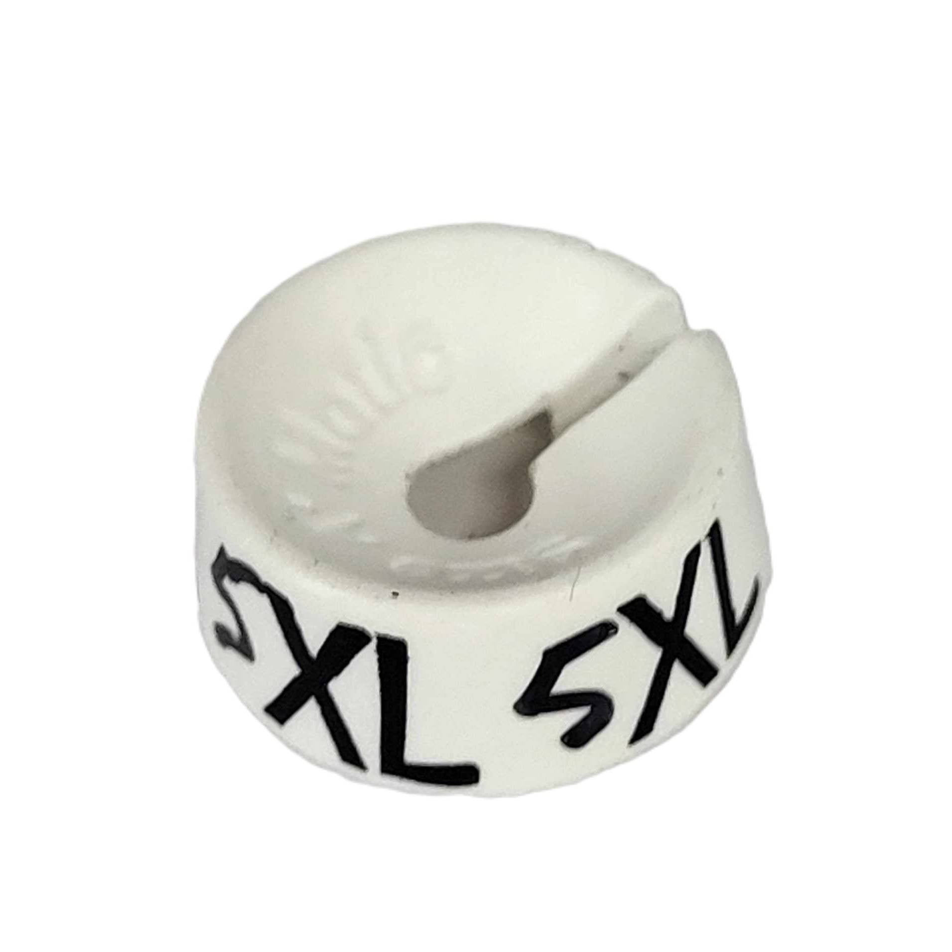 closeup of hanger size marker 5XL